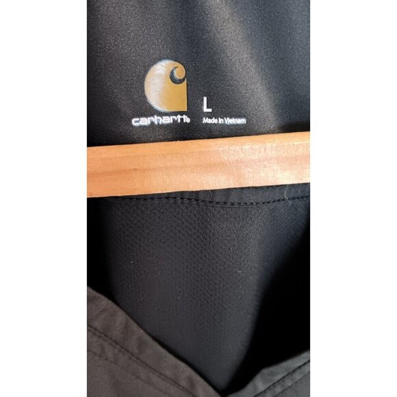 Large CARHARTT Force Black Modern Fit Twill Scrub Top C12106 Womens - Picture 5 of 14